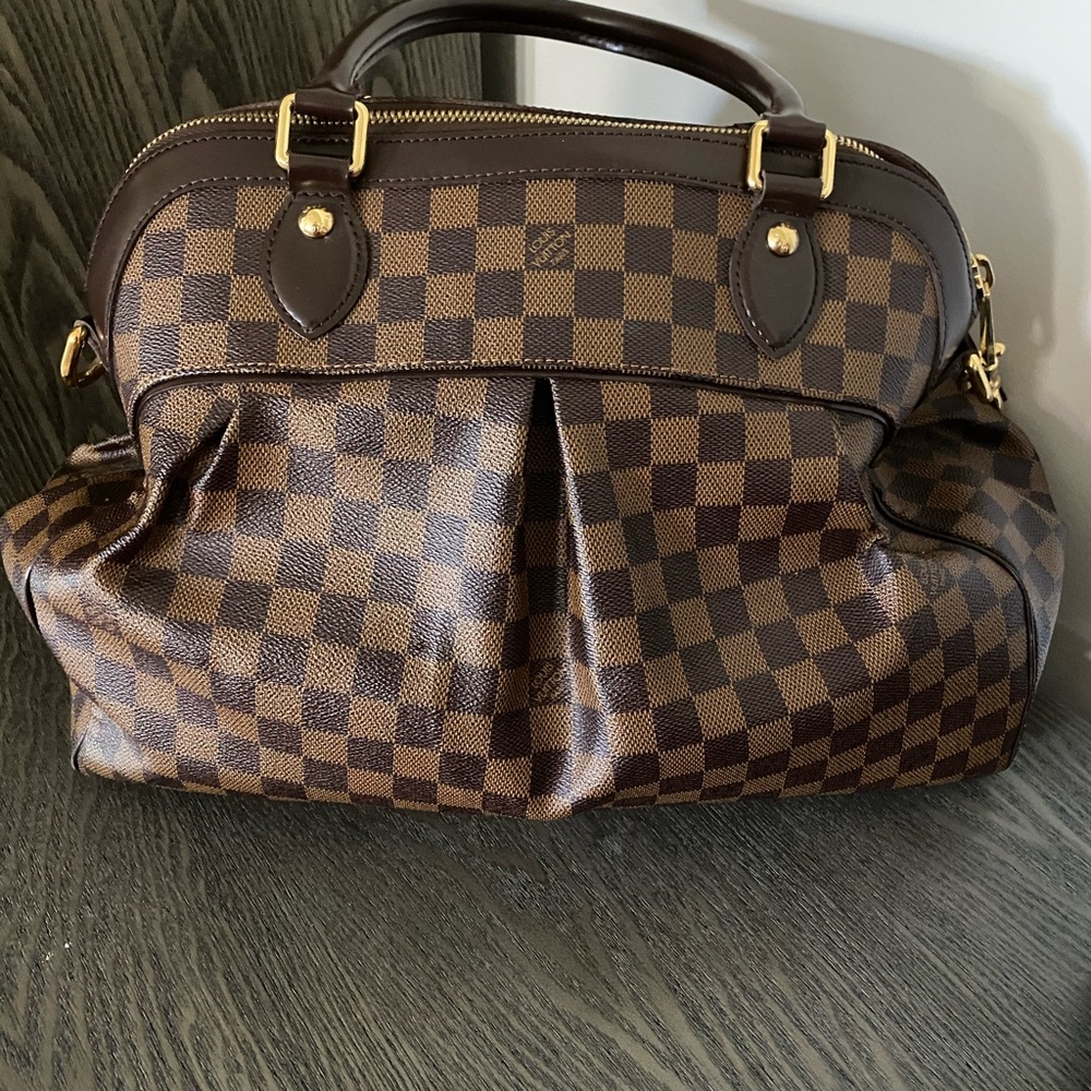 Trade! Auth Louis Vuitton Trevi GM Bag Brown w/DB